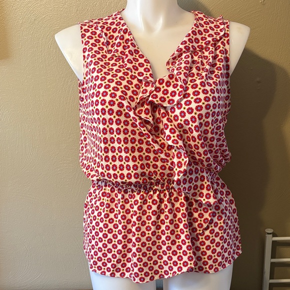 Max Studio Pink and White Floral Blouse - Picture 1 of 8